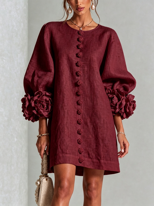 Camellia | Mini-Robe à Manchettes Rosette