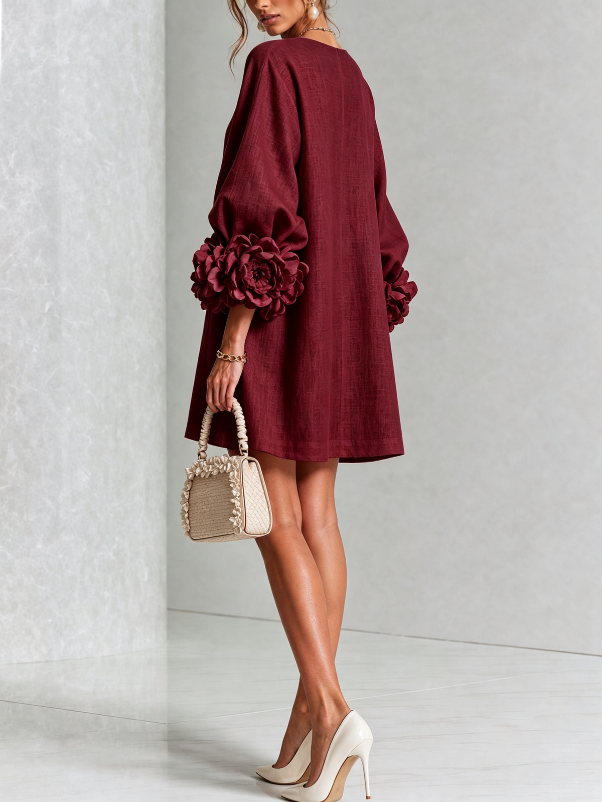 Camellia | Mini-Robe à Manchettes Rosette