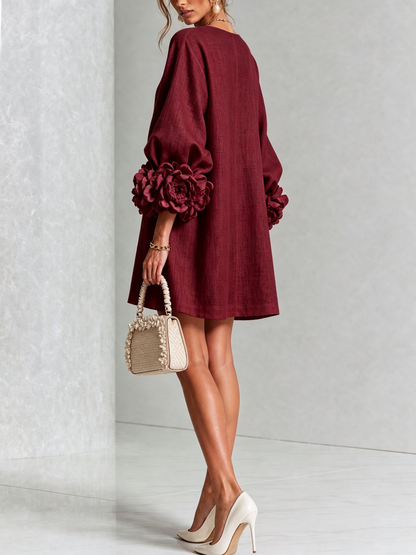 Camellia | Mini-Robe à Manchettes Rosette