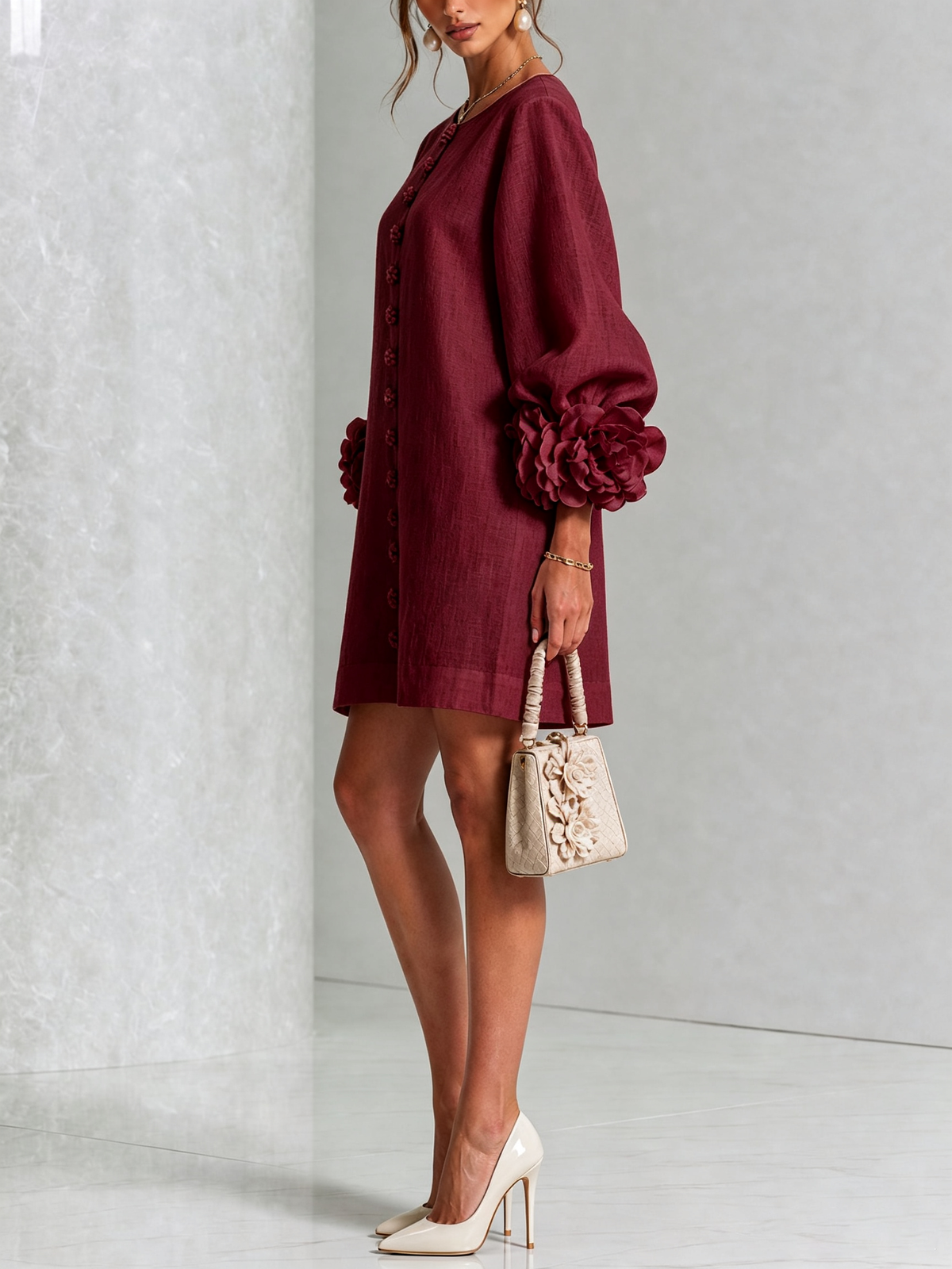 Camellia | Mini-Robe à Manchettes Rosette