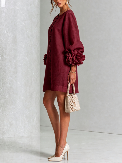 Camellia | Mini-Robe à Manchettes Rosette