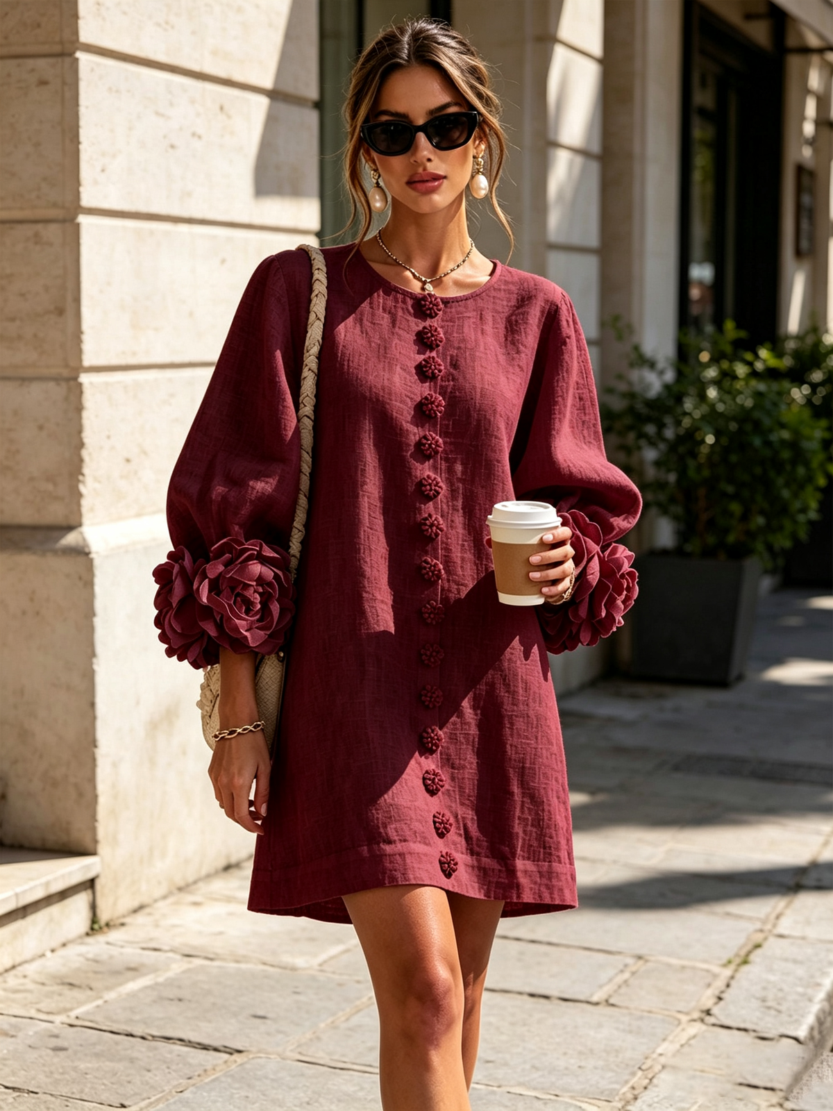 Camellia | Mini-Robe à Manchettes Rosette
