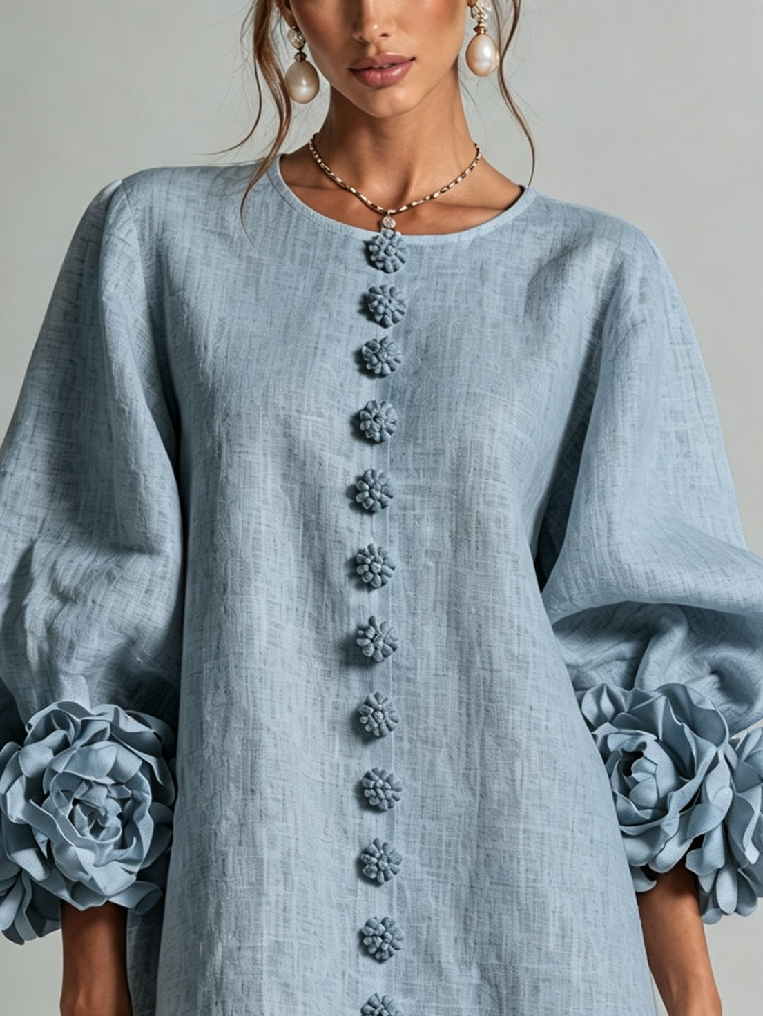Cleo | Mini-Robe à Finitions Florales