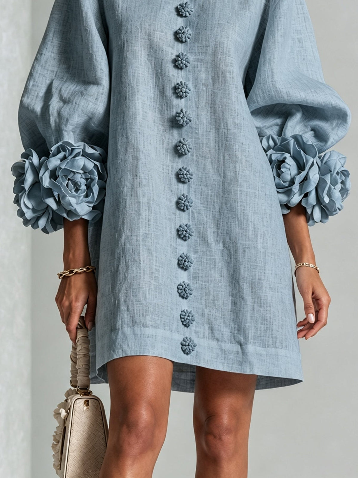 Cleo | Mini-Robe à Finitions Florales