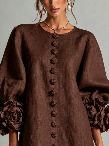 Gabrielle | Mini-Robe à Manchettes Rosette