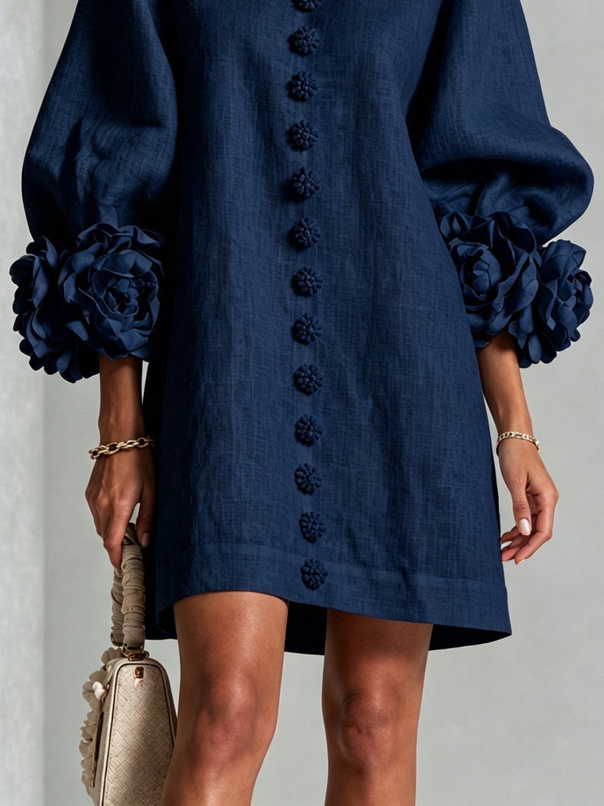 Amelia | Mini-Robe à Manchettes Rosette