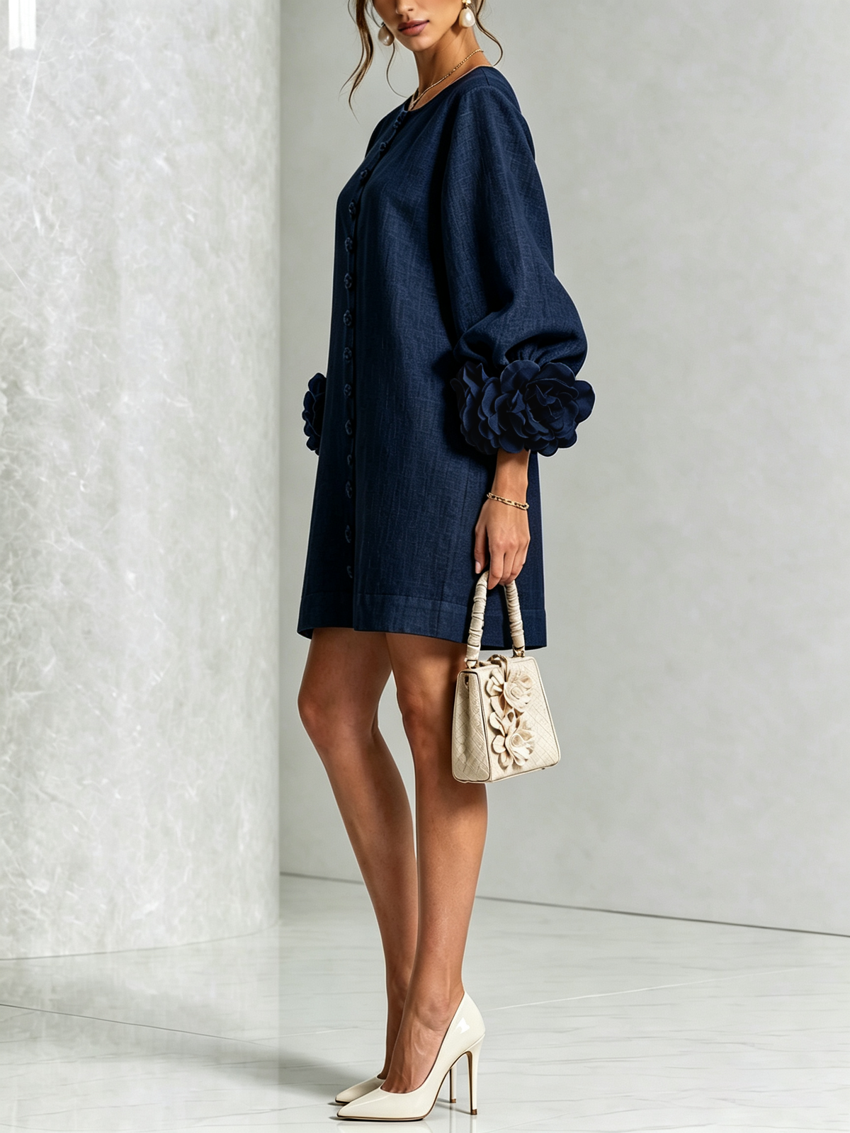 Amelia | Mini-Robe à Manchettes Rosette