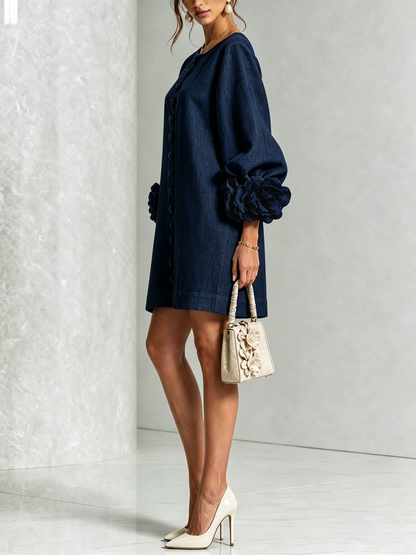 Amelia | Mini-Robe à Manchettes Rosette