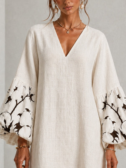 Waverly | Mini-Robe Fleurie à Manches Bouffantes