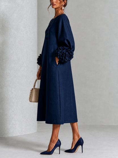Danica | Robe Midi à Manchettes Fleuries