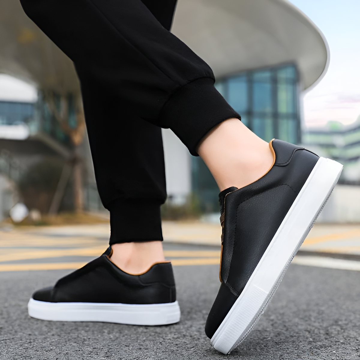 Alexander | Baskets blanches pour hommes en cuir de haute qualité