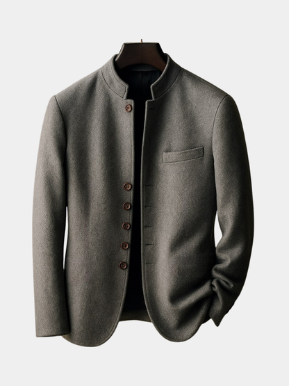 VESTE EN LAINE AVEC COL DROIT
