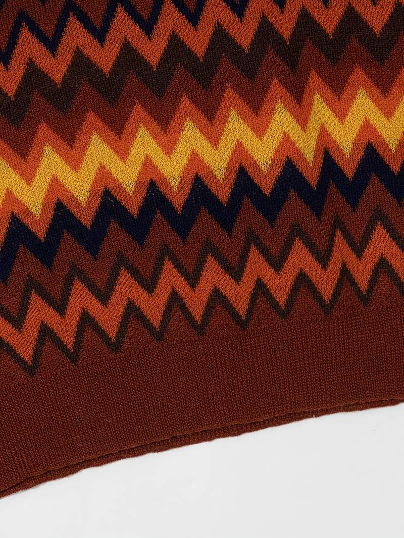 Pull Rétro avec Motif Zigzag