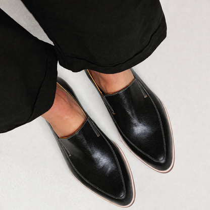 Zofia™ | Mocassin patchwork noir