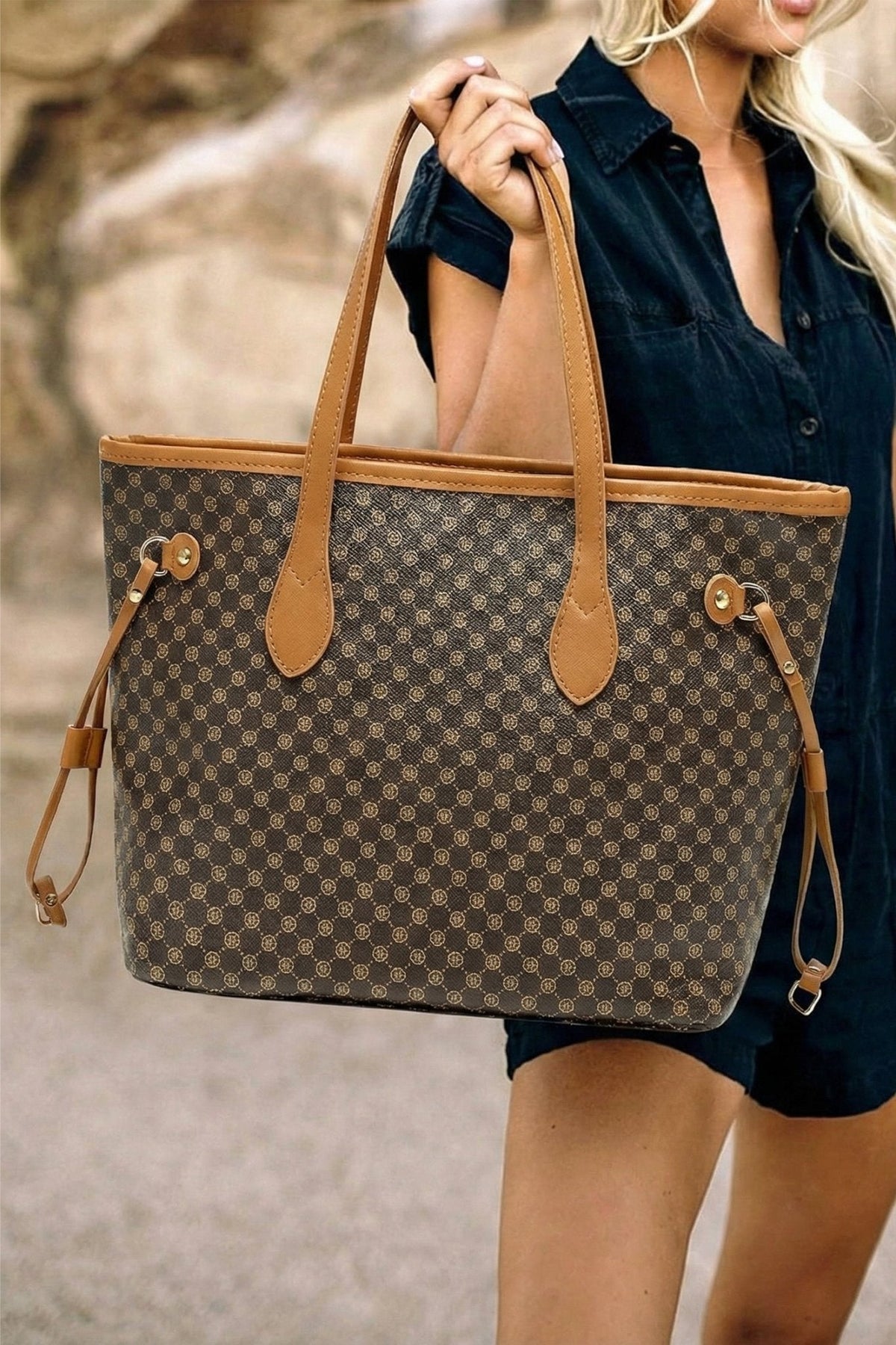 Brisa™ : Sac à bandoulière en cuir végétal (imprimé)