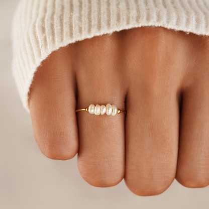 BAGUE CLASSIQUE AVEC PERLE D’EAU DOUCE