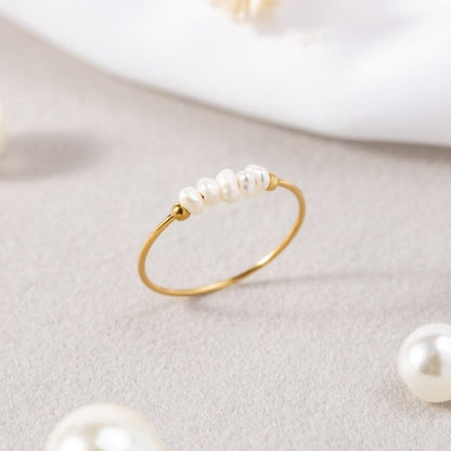 BAGUE CLASSIQUE AVEC PERLE D’EAU DOUCE