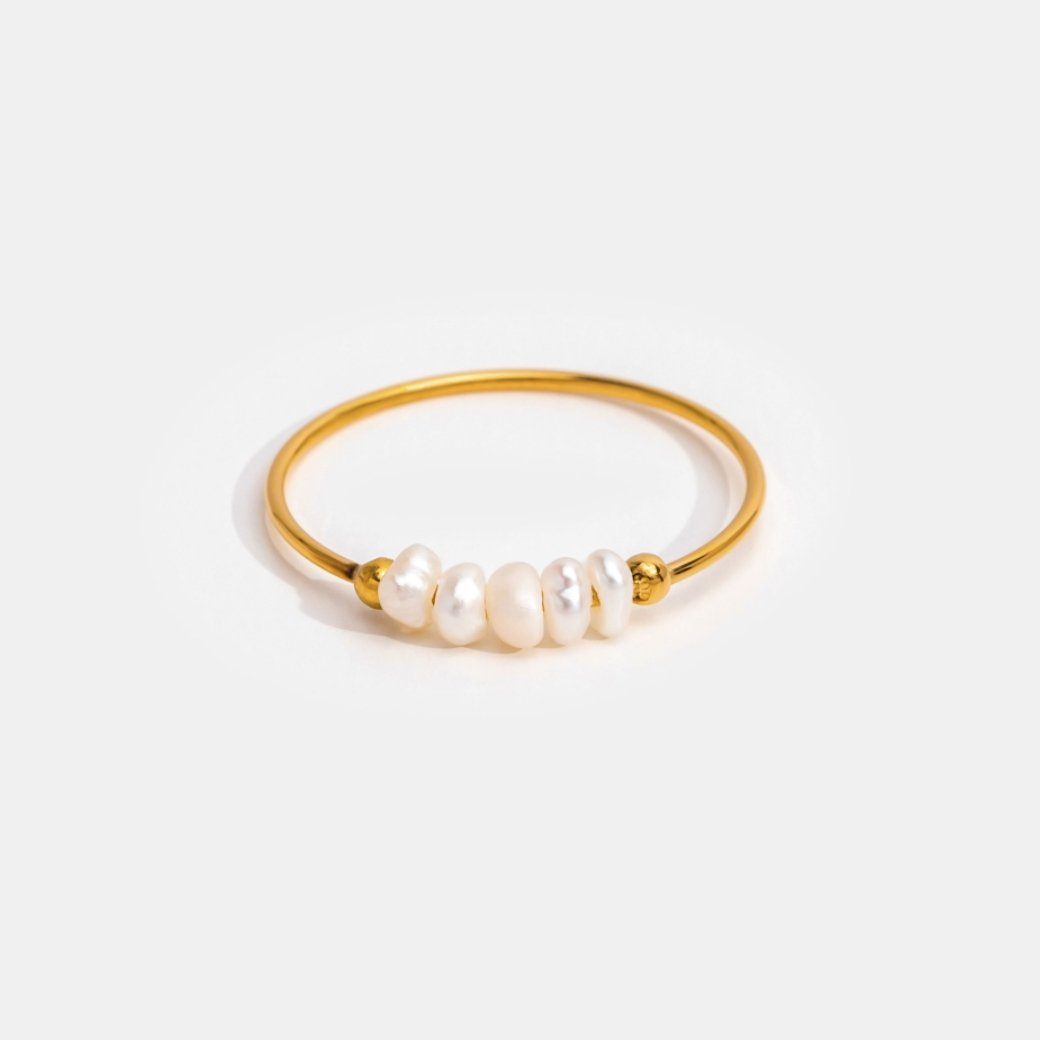 BAGUE CLASSIQUE AVEC PERLE D’EAU DOUCE