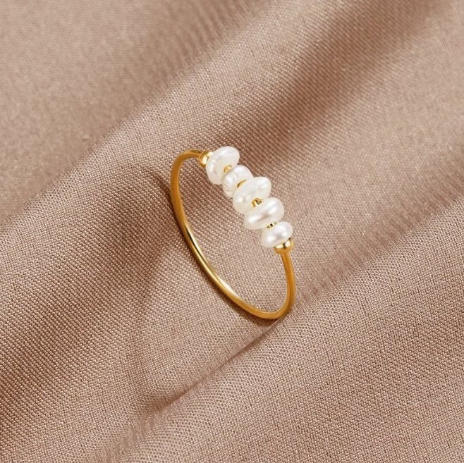 BAGUE CLASSIQUE AVEC PERLE D’EAU DOUCE