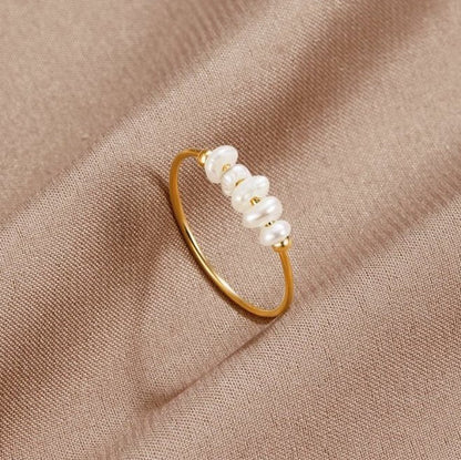 BAGUE CLASSIQUE AVEC PERLE D’EAU DOUCE