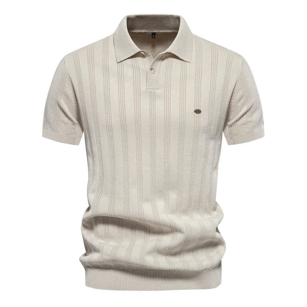 Benles | Polo Rayé Chic Tricoté
