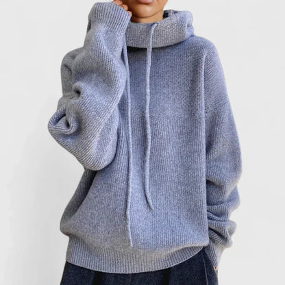 Marie | Pull Douillet avec Col Haut et Capuche