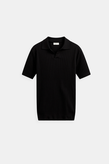 Polo en Coton Côtelé pour Hommes à Manches Courtes – Élégant & Intemporel