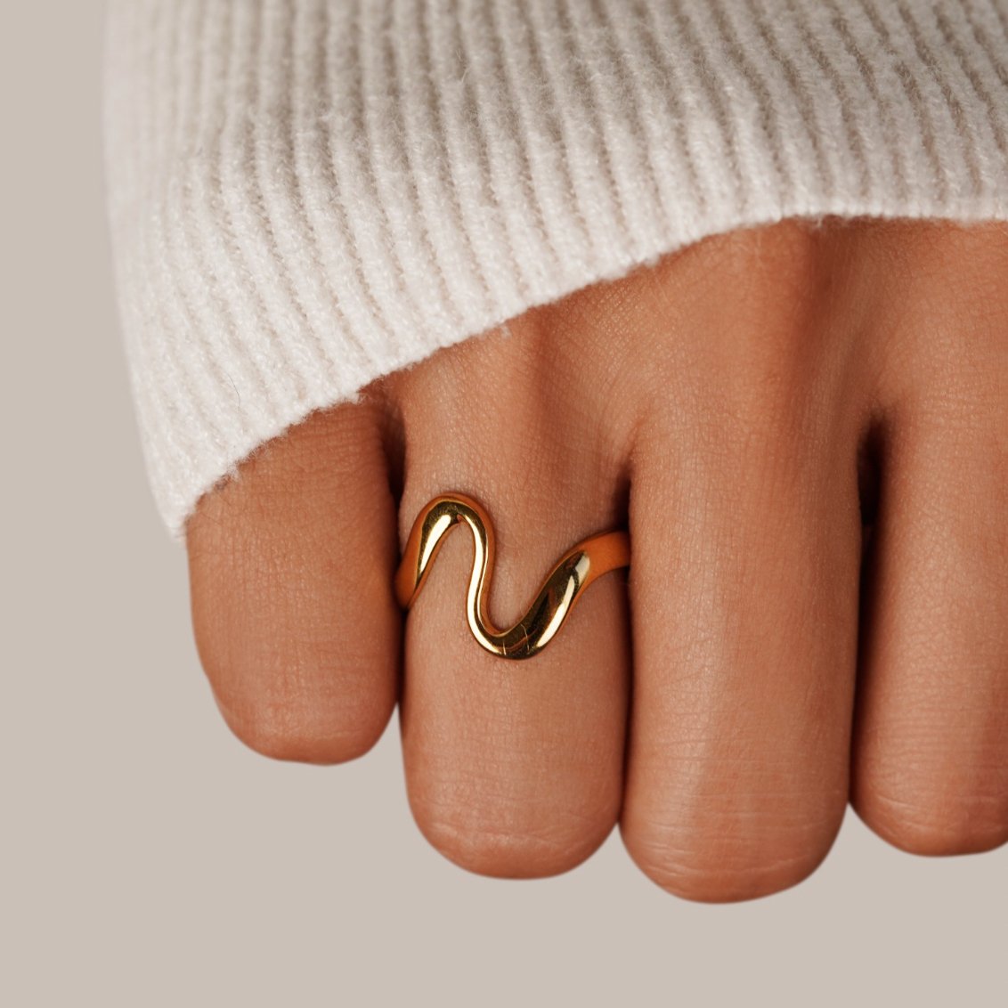 BAGUE ONDA DORATA