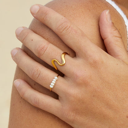 BAGUE ONDA DORATA