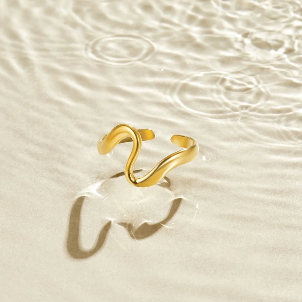 BAGUE ONDA DORATA