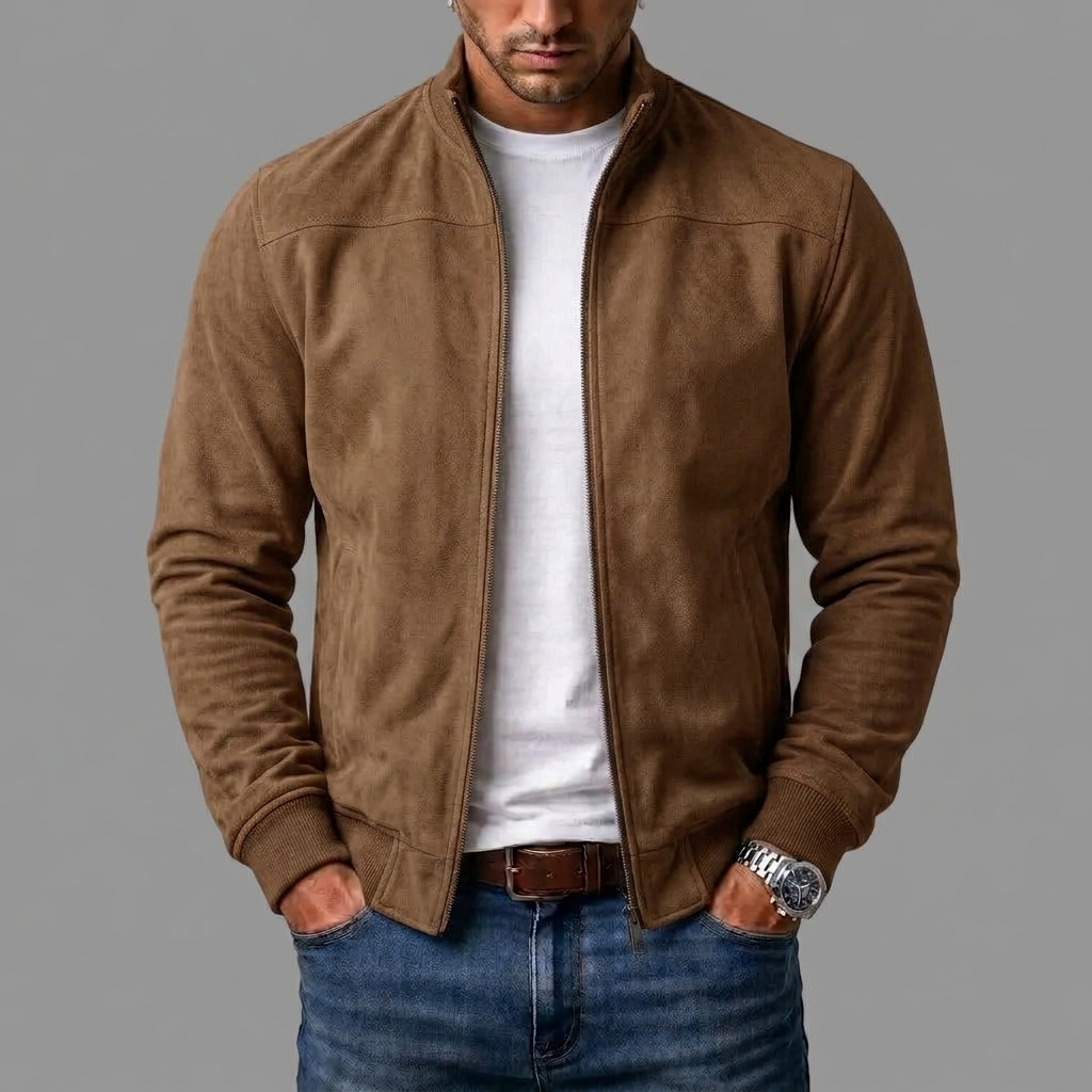 Varel | Blouson bomber en daim