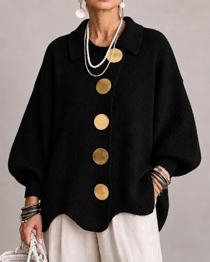 Karina - Cardigan Oversize à Col et Boutons