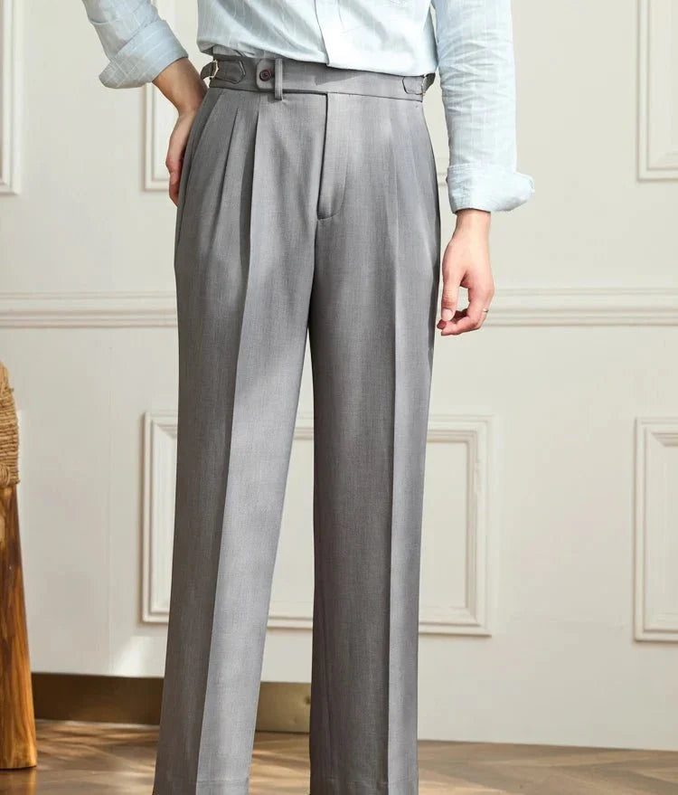 Pantalon fluide taille haute élégant