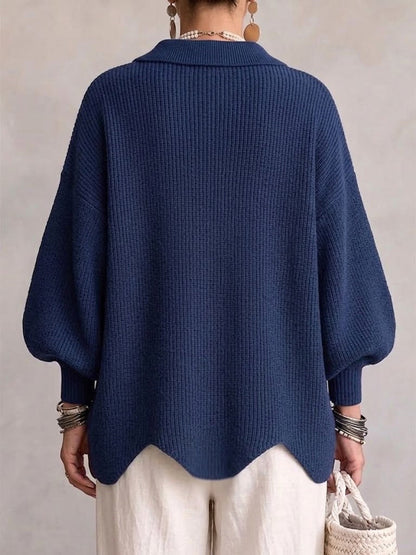 Karina - Cardigan Oversize à Col et Boutons