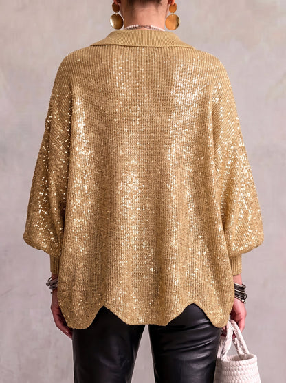 Karina - Cardigan Oversize à Col et Boutons