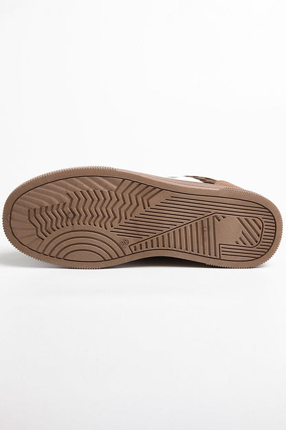 Amber™ : Baskets en cuir et cuir imprimé léopard