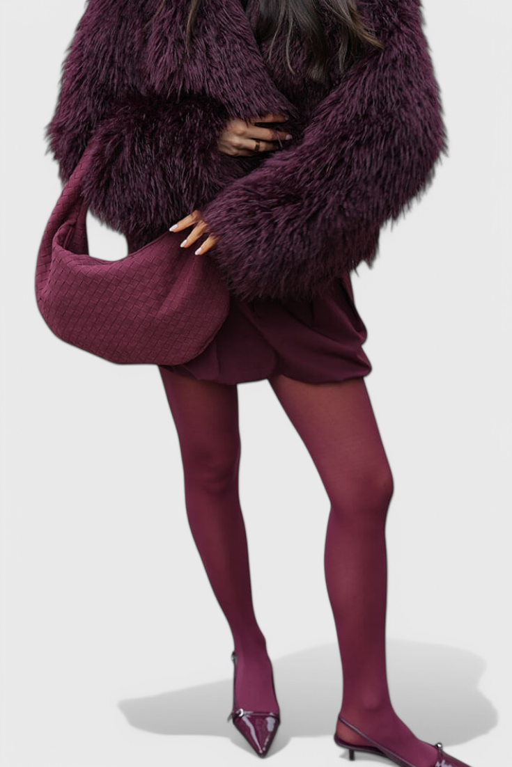 Sac à main moyen tissé lilas avec détails de nœuds